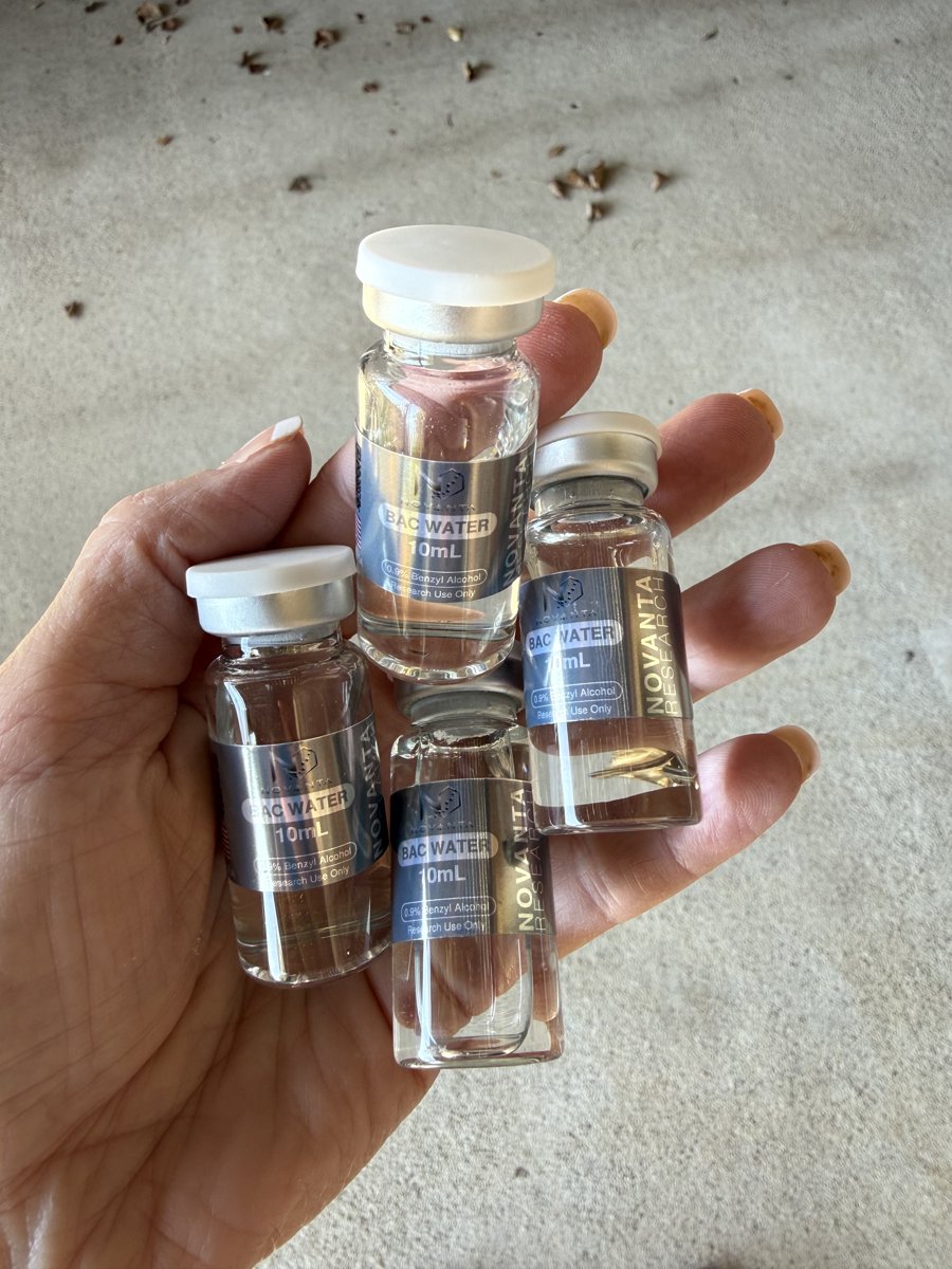 Handful of Novanta Research Water vials